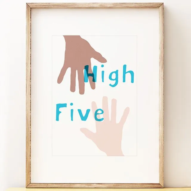 High Five art print