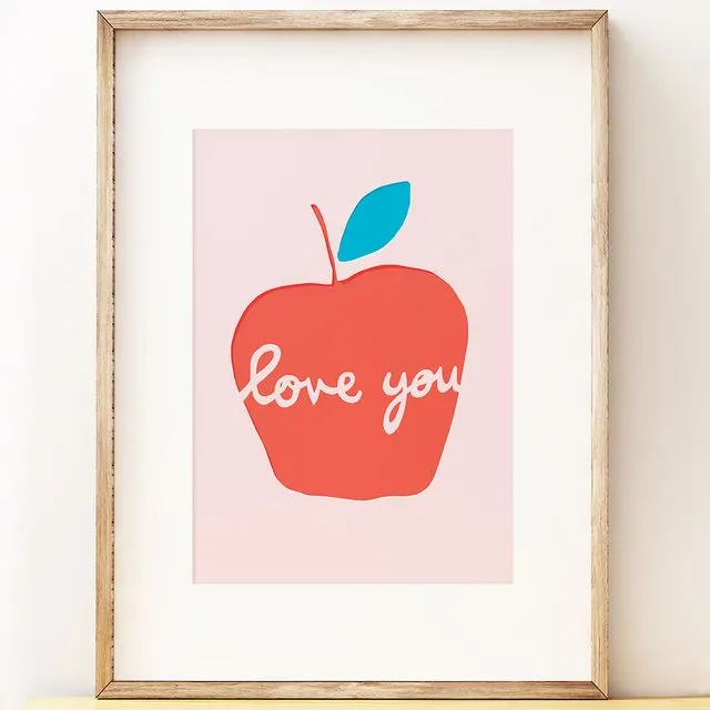 Apple Love You art print