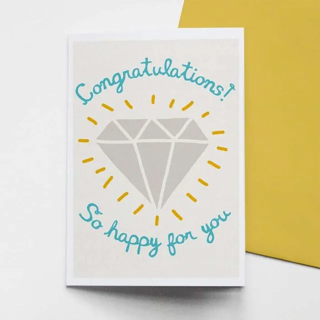Bling Ring Congratulations Engagement card