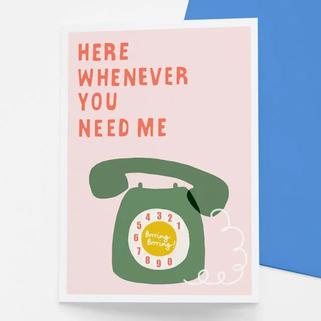 Vintage Telephone supportive card