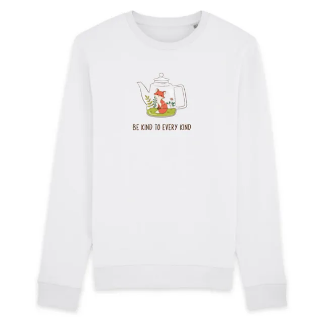 Be kind to every kind - Organic Cotton Sweatshirt (White)