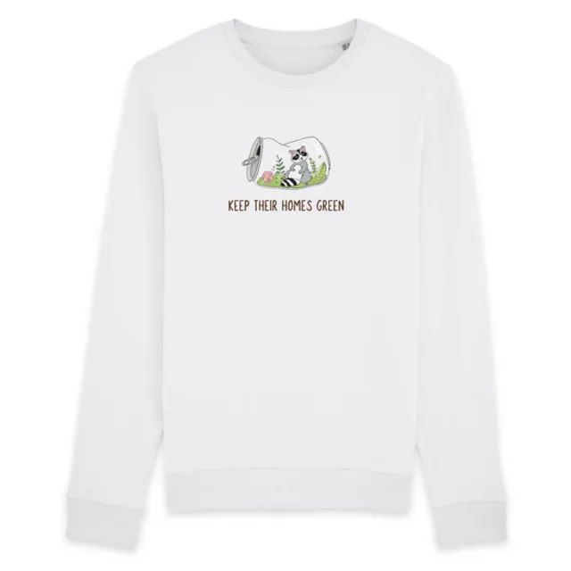 Keep their homes green - Organic Cotton Sweatshirt (White)