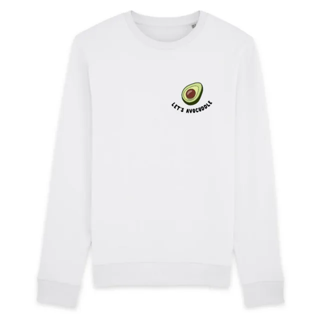 Let's Avocuddle - Organic Cotton Sweatshirt (White)