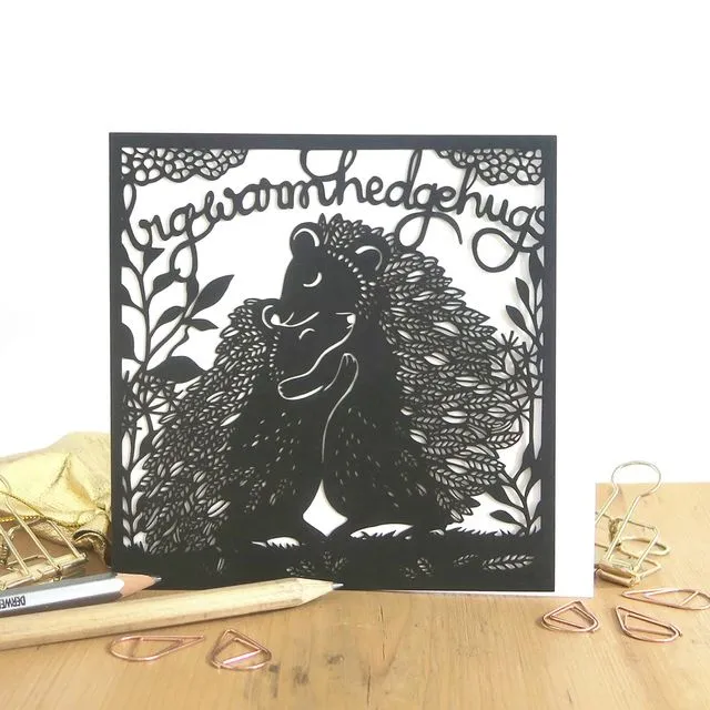Hedgehugs Card, Hedgehog anniversary card, Mum birthday card