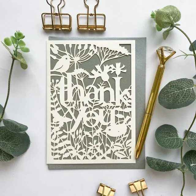 Thank you card for nature - country lover