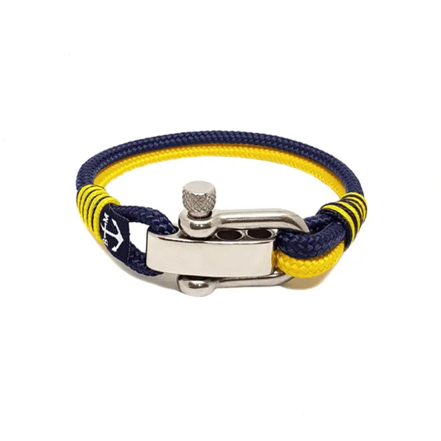 Birkenhead Nautical Bracelet - Dark Blue/Yellow