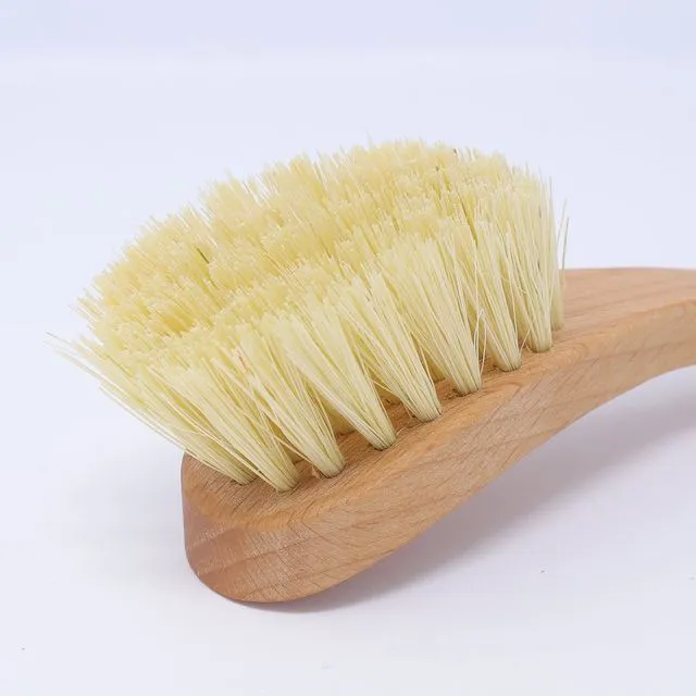 Dish brush, wood, FSC® 100%, curved handle, oiled, trim: fiber (Pack of 12)