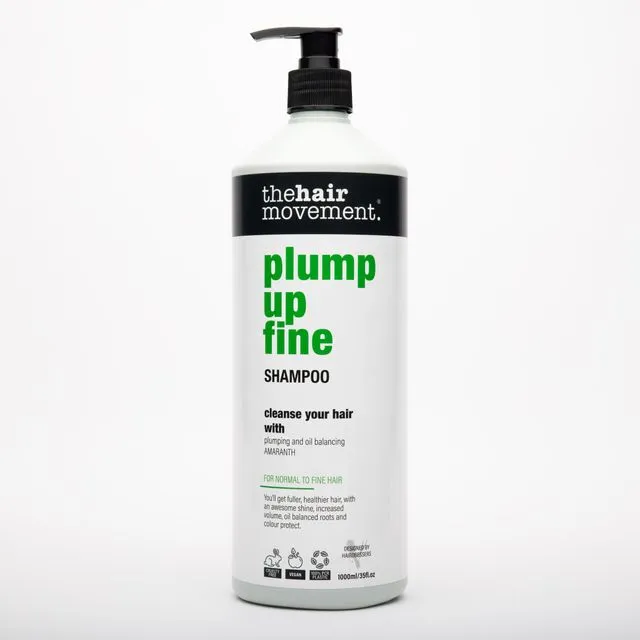 Plump Up Fine Shampoo (1000ml recycled plastic bottle)