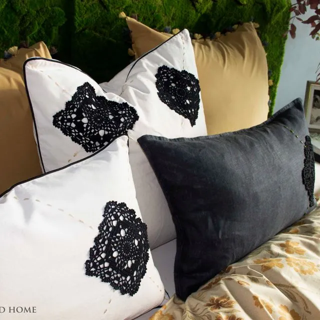 Memory's Cushion cover - 60x60 Cotton velvet cushion cover Handmade