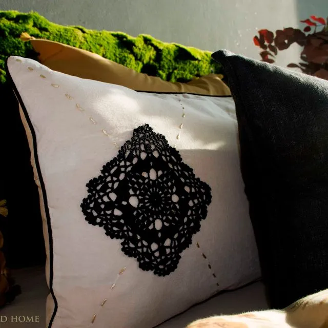 MORNING SKY-CLOSE UP Cotton velvet cushion cover Handmade