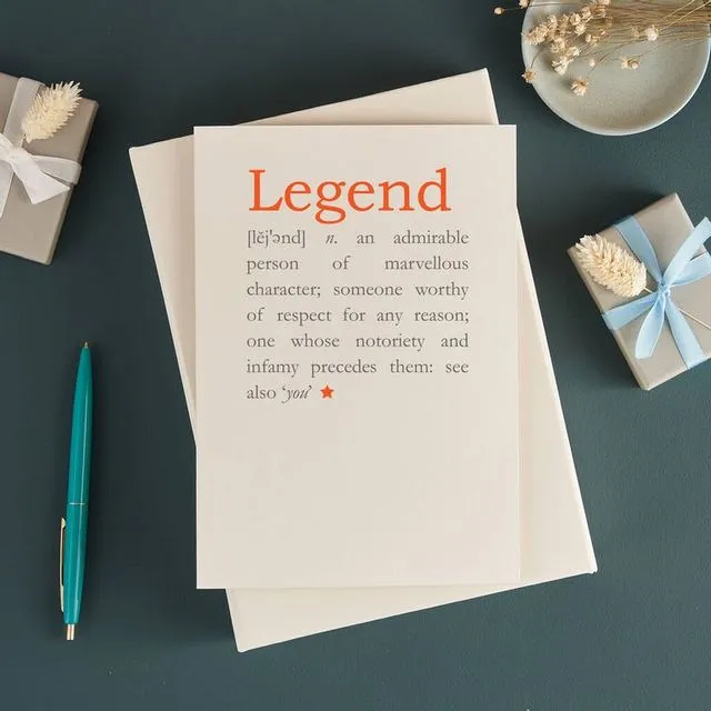 Legend Definition Personalised Retirement Card A6