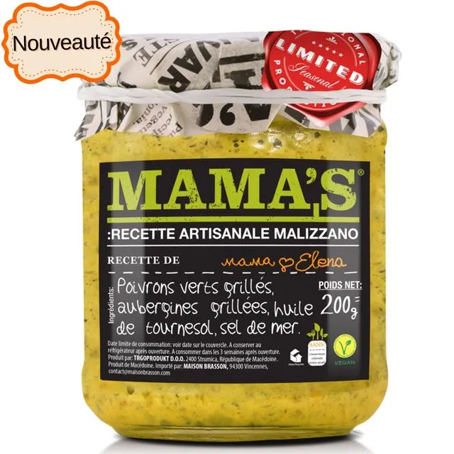 Mama's Apero - Sweet Malizanno Green Pepper Spread - 200g (Pack of 12)