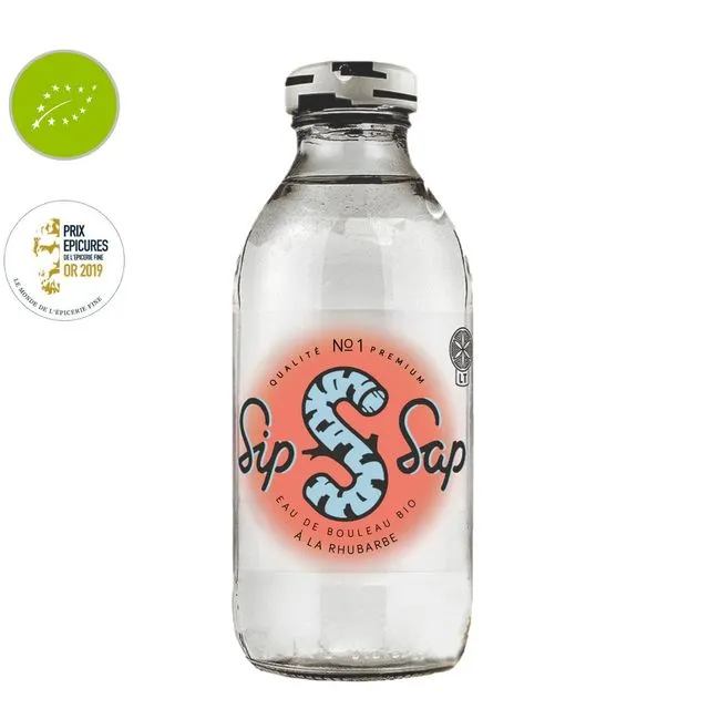 Sip Sap - Organic Birch Rhubarb Water 33CL (Pack of 12)