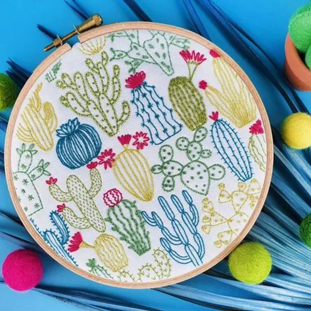 Cactus Embroidery Craft DIY Kit