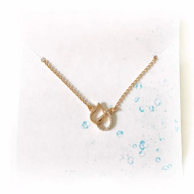 Maternal jewels: Necklace - Zirconia choker Pink gold
