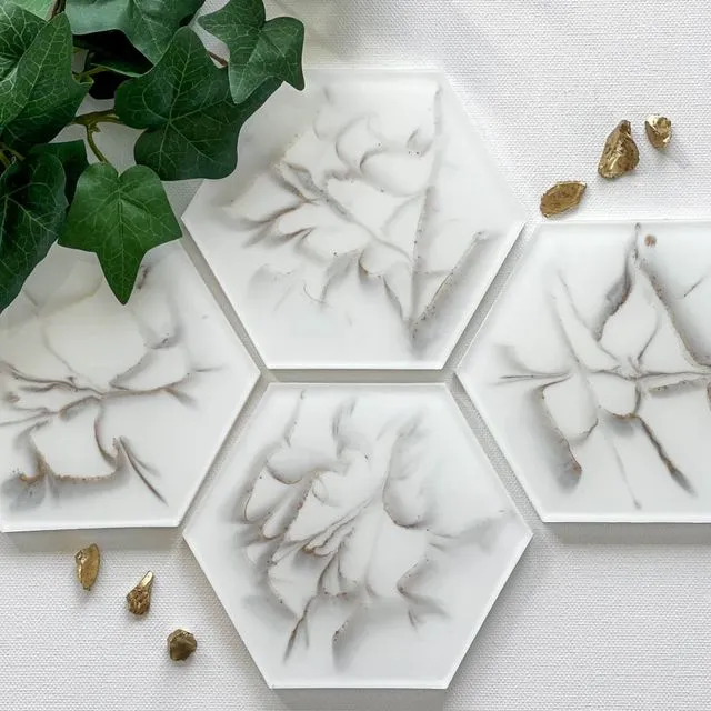 Marble Effect Coasters (set of 4)