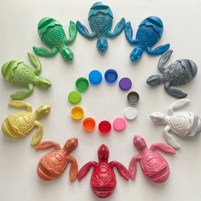 Bundle of 10 Baby Sea Turtle holder (1 unit of each standard color)