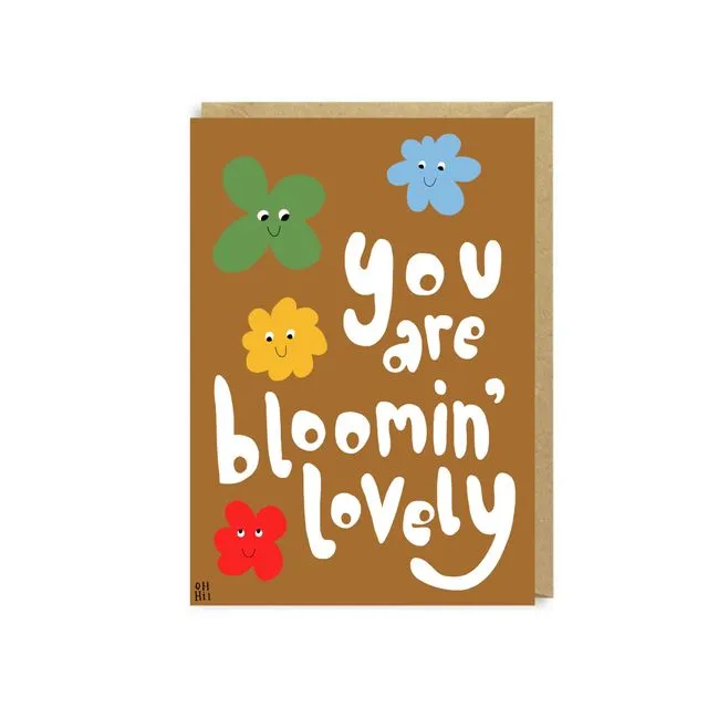 Blomin’ Lovely Card - Brown