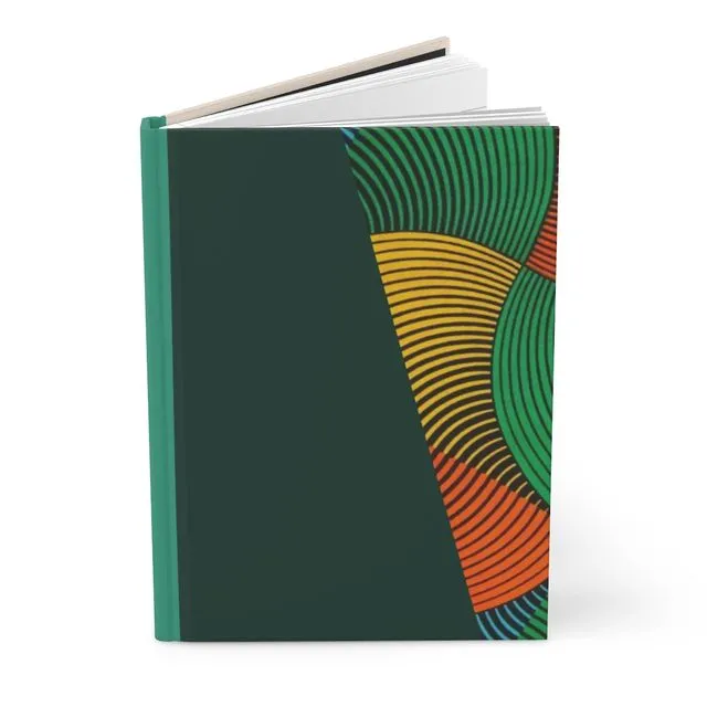 A5 Journal Notebook - Geo Swirl | Hardcover Matte, Gift, African Ankara Style