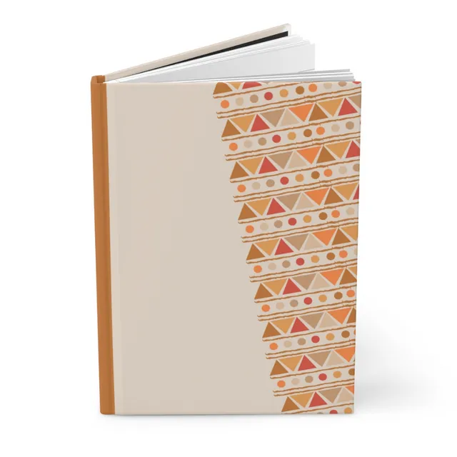 A5 Journal Notebook - Mali Sands | Lined, Hardback Matte, Gift, African Mud Cloth Style