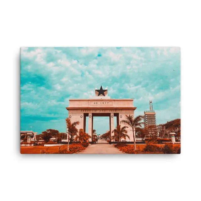 Photo Print Canvas - "Nkrumah's Legacy, Bright" | Wall, Photography, Picture, Home Decor, African Inspired Art, Ghana