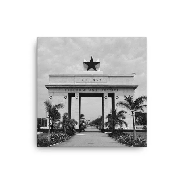 Photo Print Canvas - "Nkrumah's Legacy, Mono" | Wall, Photography, Picture, Home Decor, African Inspired Art, Ghana