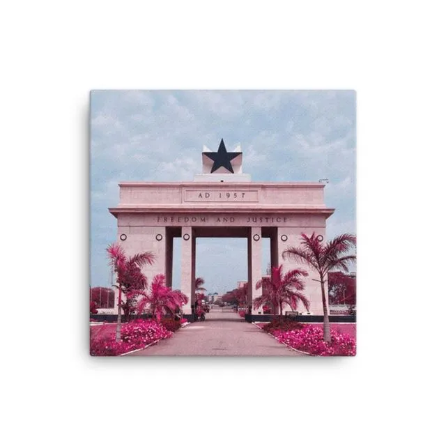 Photo Print Canvas - "Nkrumah's Legacy, Pink" | Wall, Photography, Picture, Home Decor, African Inspired Art, Ghana