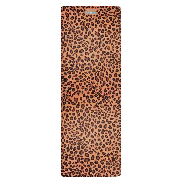 Bardot Leopard Print Travel Yoga Mat With micro-crystal technology.