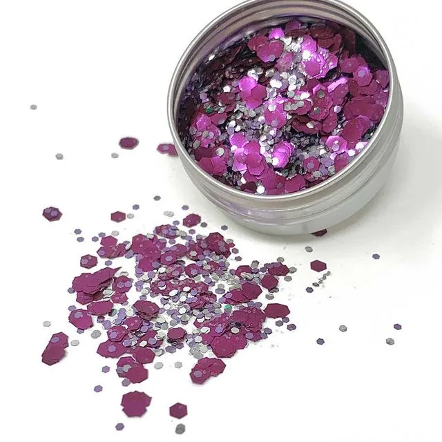 High Shine Range of Biodegradable Glitter - Purple Unicorn
