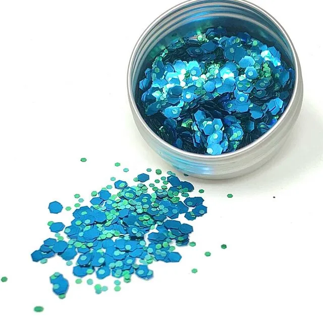 High Shine Range of Biodegradable Glitter - Aquatic Mermaid