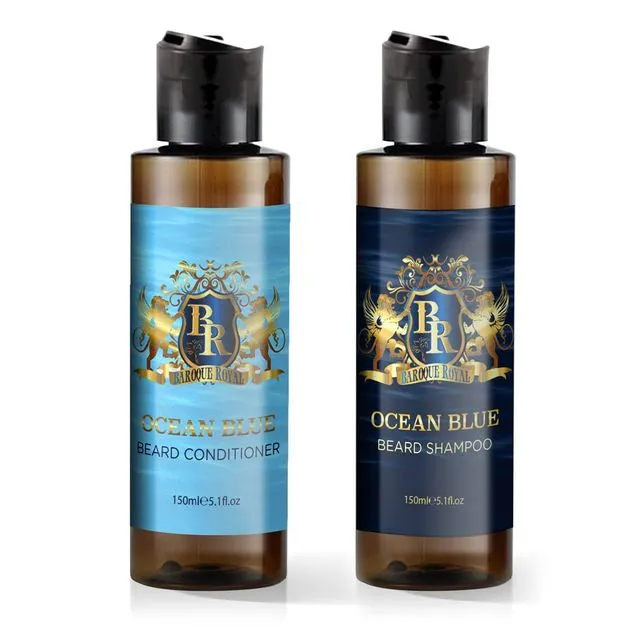 Ocean Blue Beard Wash and Conditioner Set