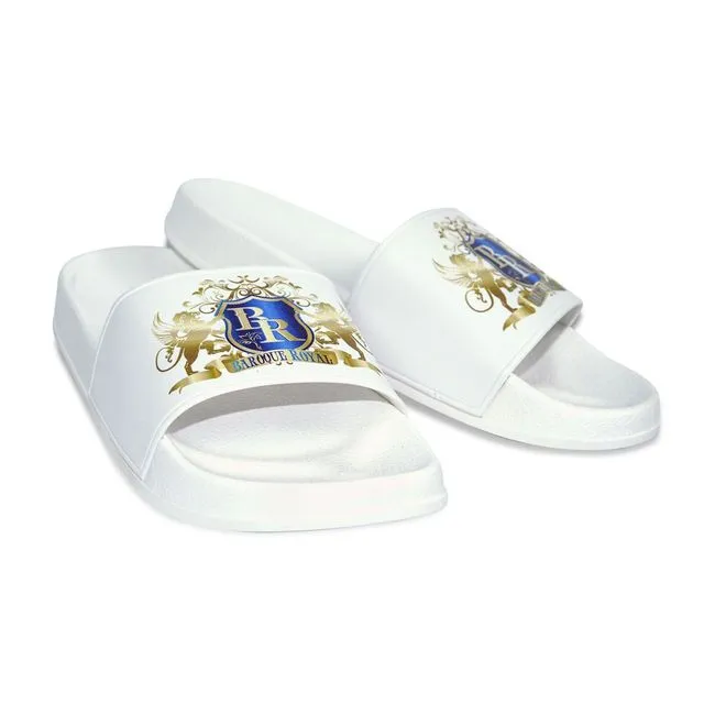 White Sport-Chic Slide Sandals
