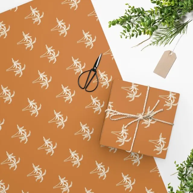 Luxury Gift Wrap - Copper Palm - Wrapping Paper | Christmas, Birthday, Mothers, Fathers Day, Craft, Scrapbook, Journal