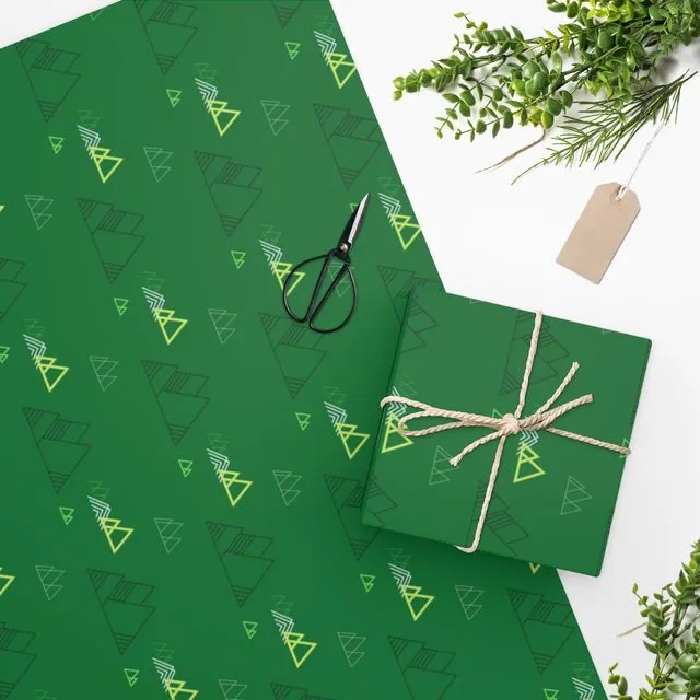 Luxury Gift Wrap - Mountain Green - Wrapping Paper | Christmas, Birthday, Mothers, Fathers Day, Craft, Scrapbook, Journal