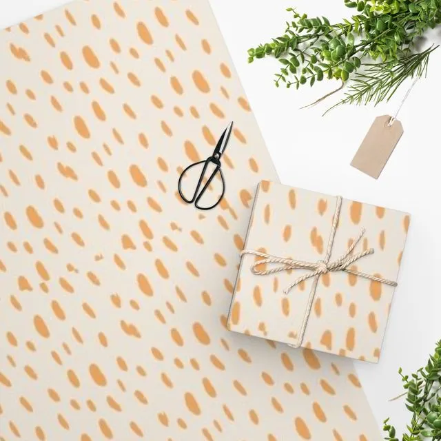 Luxury Gift Wrap - Copper Polka - Wrapping Paper | Christmas, Birthday, Mothers, Fathers Day, Craft, Scrapbook, Journal