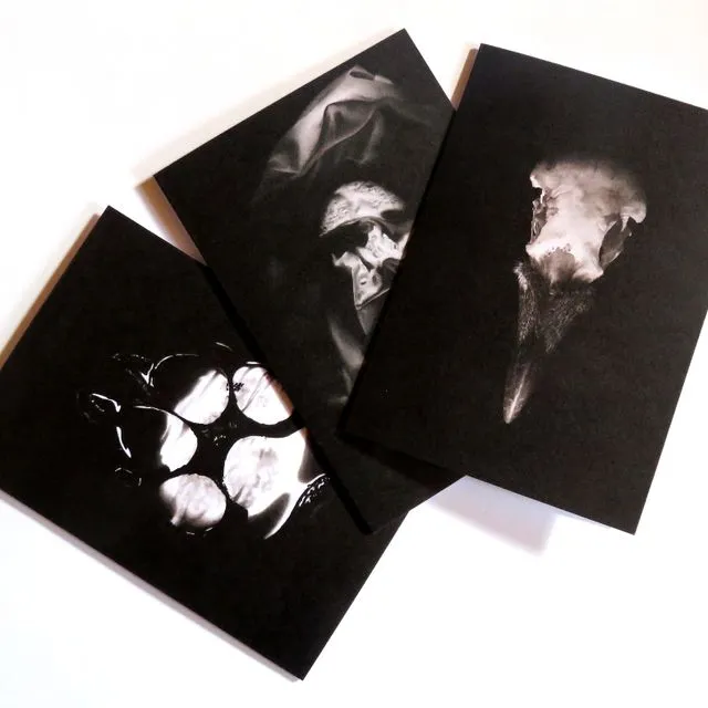 Pack of 3 Gothic cards for hallowe'en