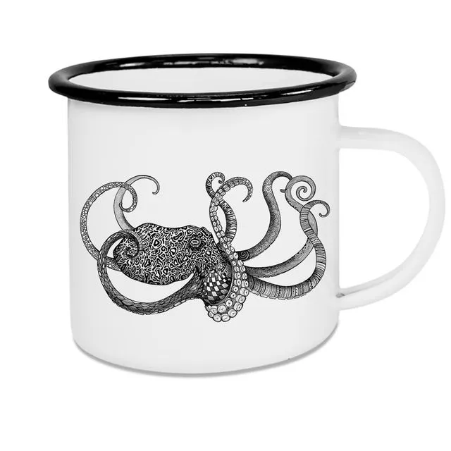 Ligarti Enamel Cup | Hand finished | Design Mug | Octopus - 500ml