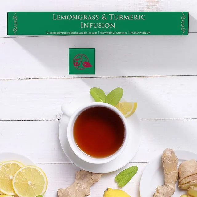 Lemongrass, Ginger & Turmeric Infusion Tea (10 Bags)