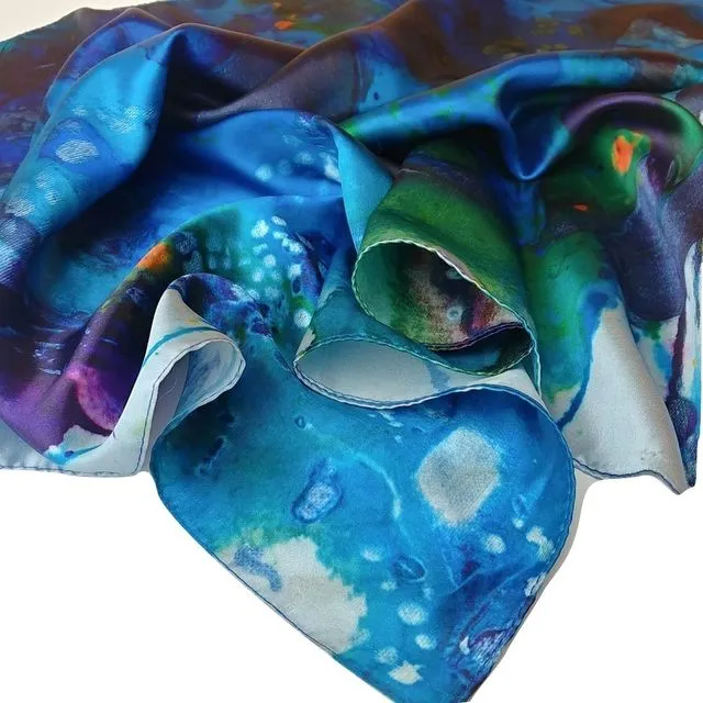Fashion scarf. Turquoise Splash