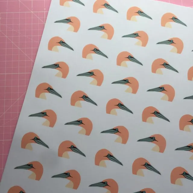 Gannet Repeat Pattern Wrapping Paper