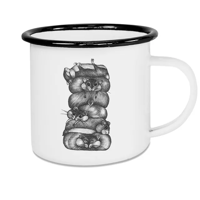 Ligarti Enamel Cup | Hand finished | Design Mug | Hamster Pile | 300ml