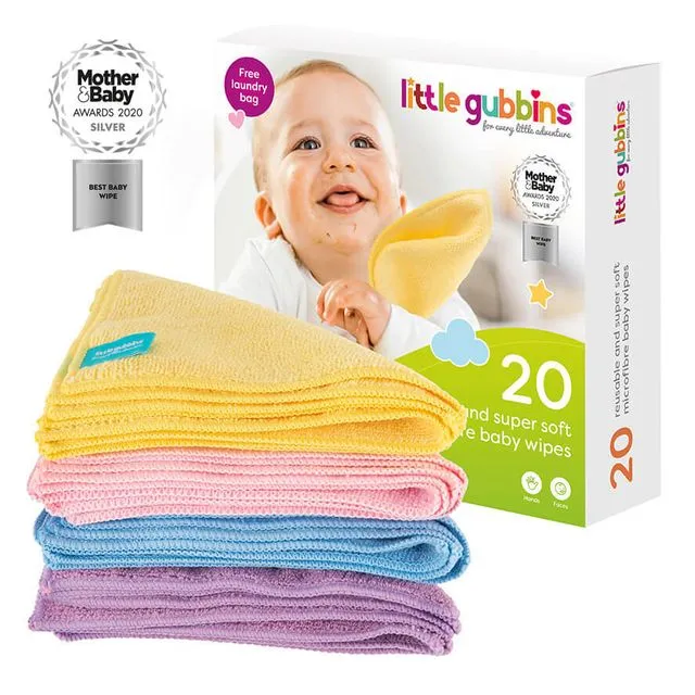 Microfibre Baby Wipes - Pack of 20