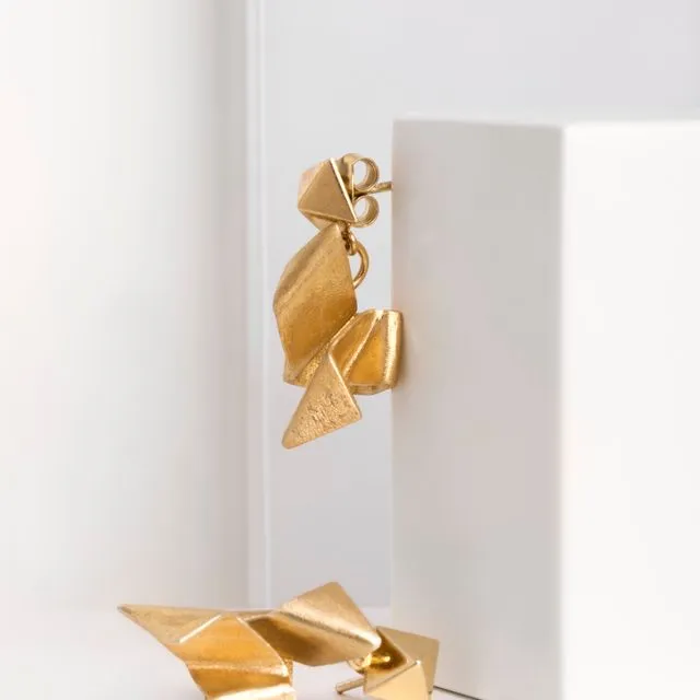 Origama L Gold Earrings