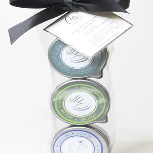 Sports Trio Massage Candle Gift Pack