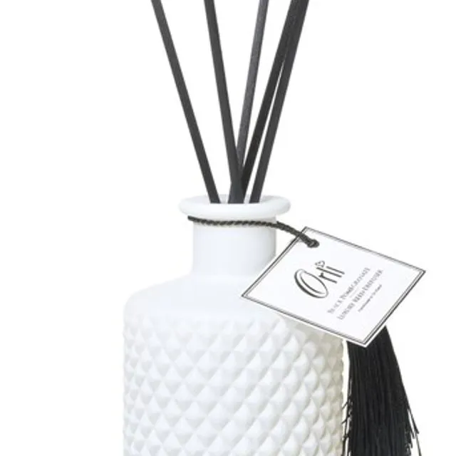 Luxury White Bohemian Reed Diffuser in Pomegranate Noir - 200ml