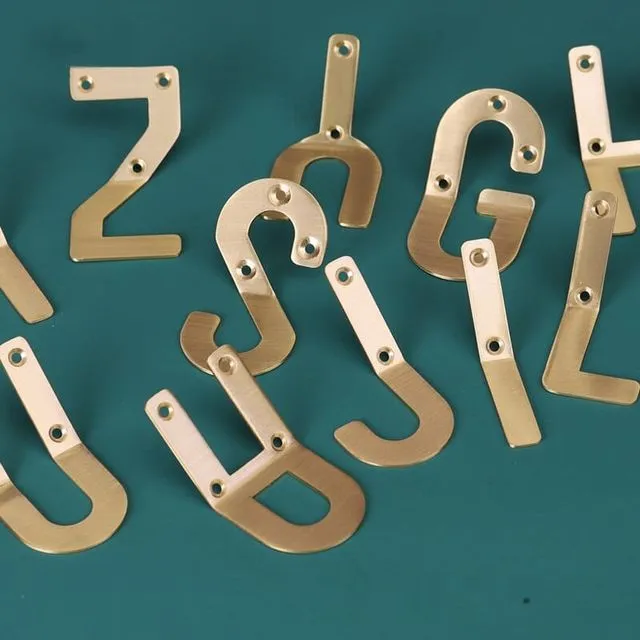 HIERO Solid Brass "X" Letter Hooks