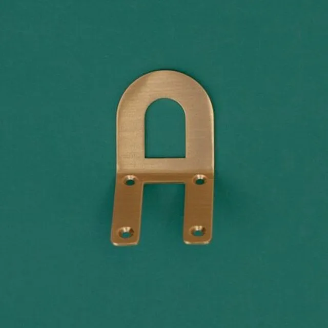 HIERO Solid Brass "A" Letter Hooks