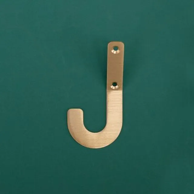 HIERO Solid Brass "J" Letter Hooks