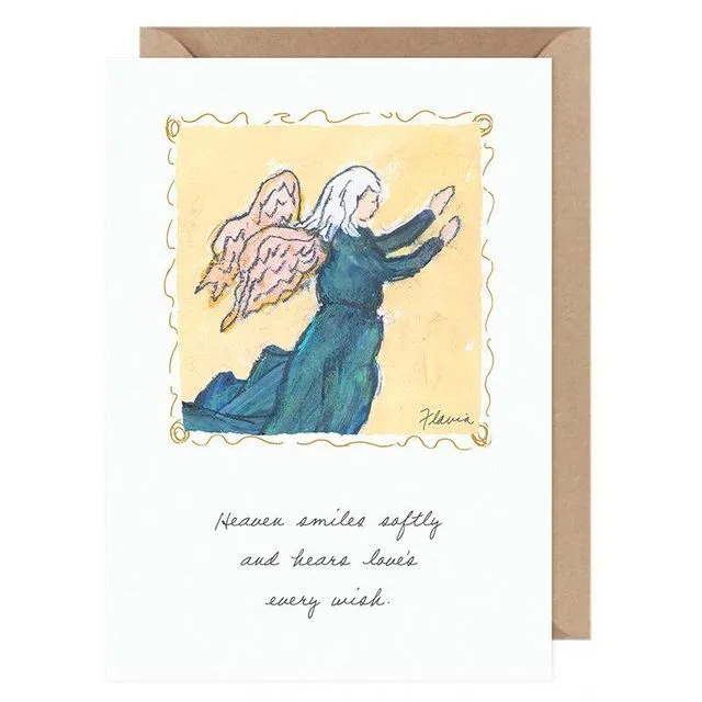 Heaven smiles softly ....Flavia Card by Flavia Weedn 100% Cotton  Tree Free Made in Switzerland  0003-2136