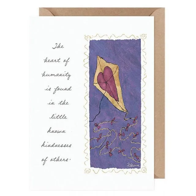 Kindness ....Flavia Card by Flavia Weedn 100% Cotton  Tree Free Made in Switzerland  0003-2178